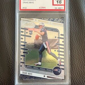 Panini Absolute Drake Maye Rookie Card #103 Graded 10
